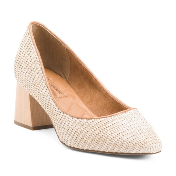 NEW KELSI DAGGER Block Heel Pumps in natural for women 825 4j2 - Picture 2 of 9